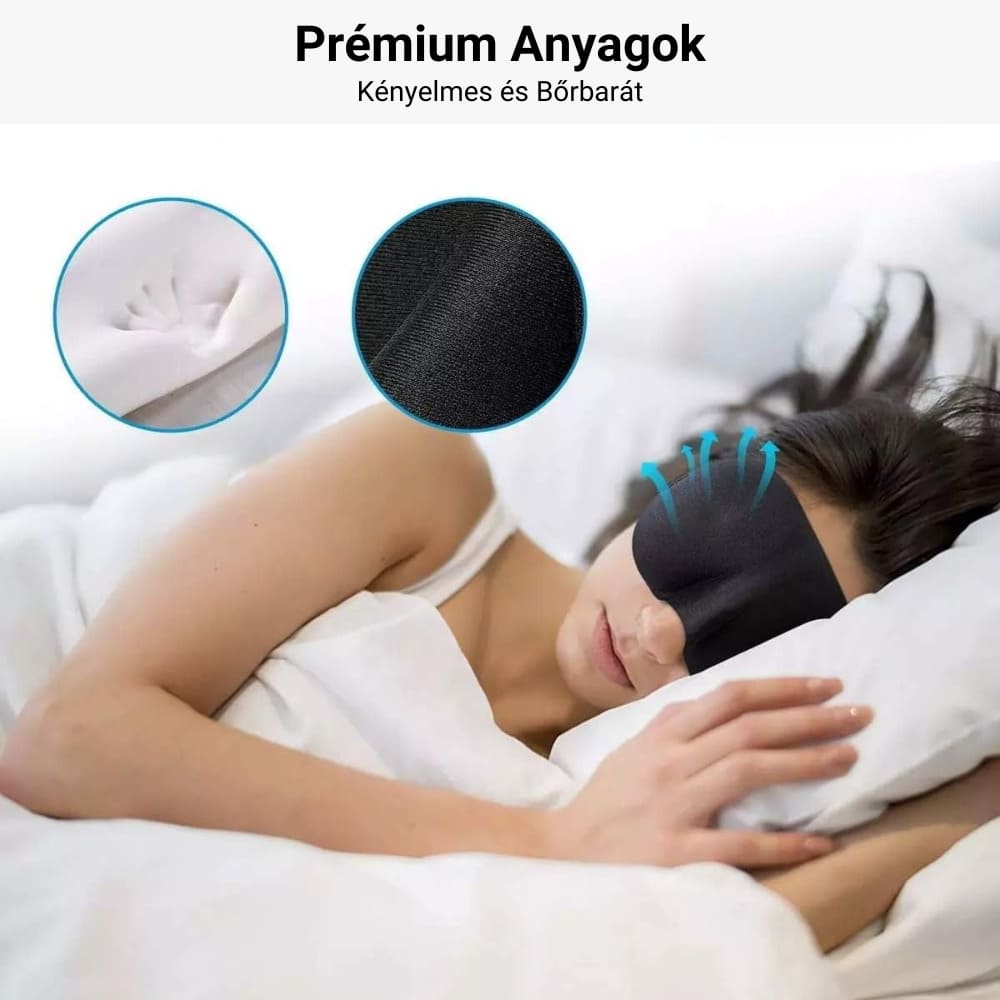 Alvómaszk tárolótasakkal és füldugókkal 2 darabos csomag Better Posture 3D #23 3