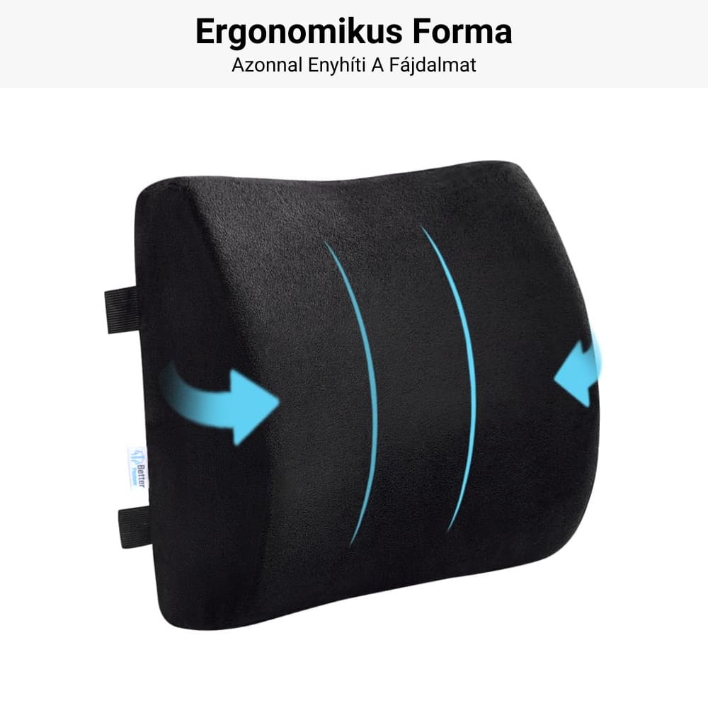 Ortopéd memóriahabos deréktámasz párna irodai székhez vagy autóüléshez Better Posture Lite 2