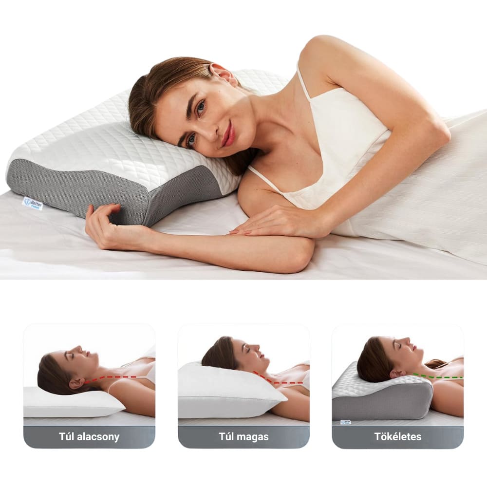 Ortopéd memóriahabos nyaktámasz párna 4 darabos csomag Better Posture Lite #32 3
