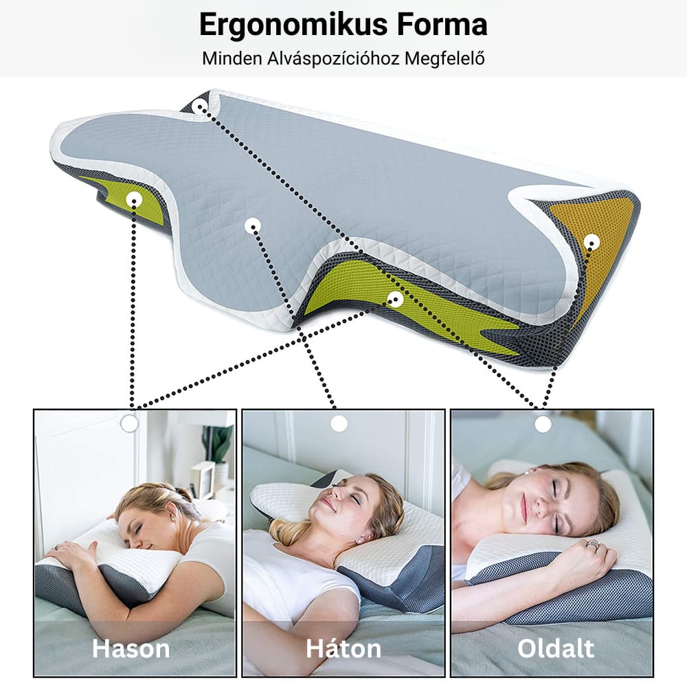 Ortopéd memóriahabos nyaktámasz párna 4 darabos csomag Better Posture Pro #8 2